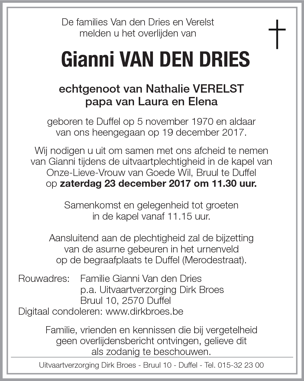 Gianni Van den Dries