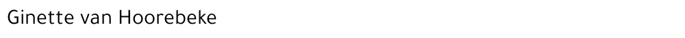 Ginette van Hoorebeke