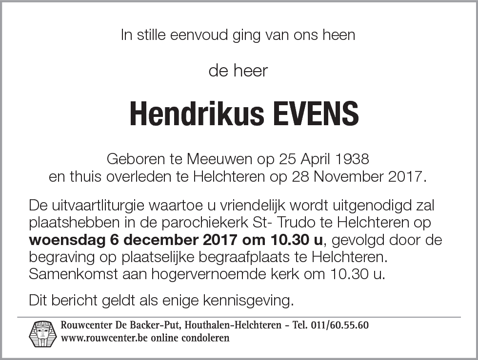Hendrikus Evens
