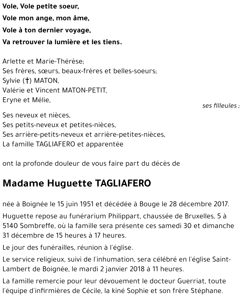 Huguette TAGLIAFERO