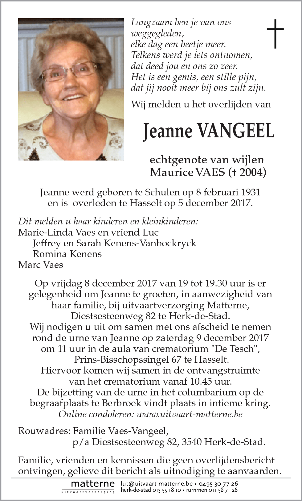 Jeanne Vangeel