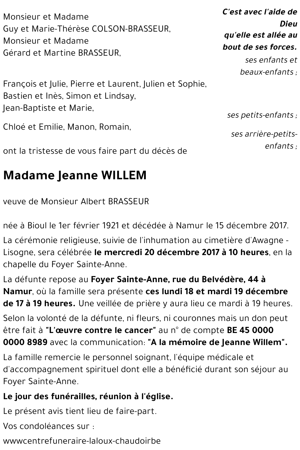 Jeanne WILLEM