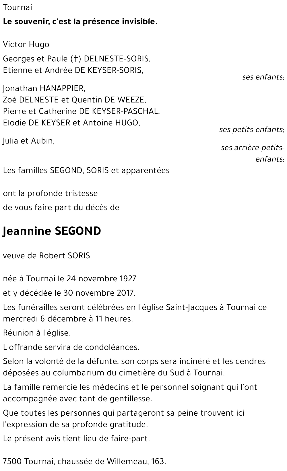 Jeannine SEGOND