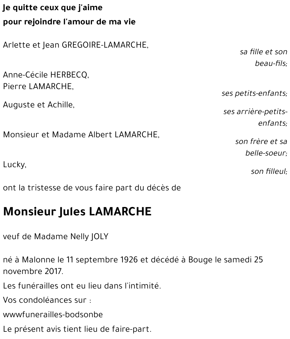 Jules LAMARCHE