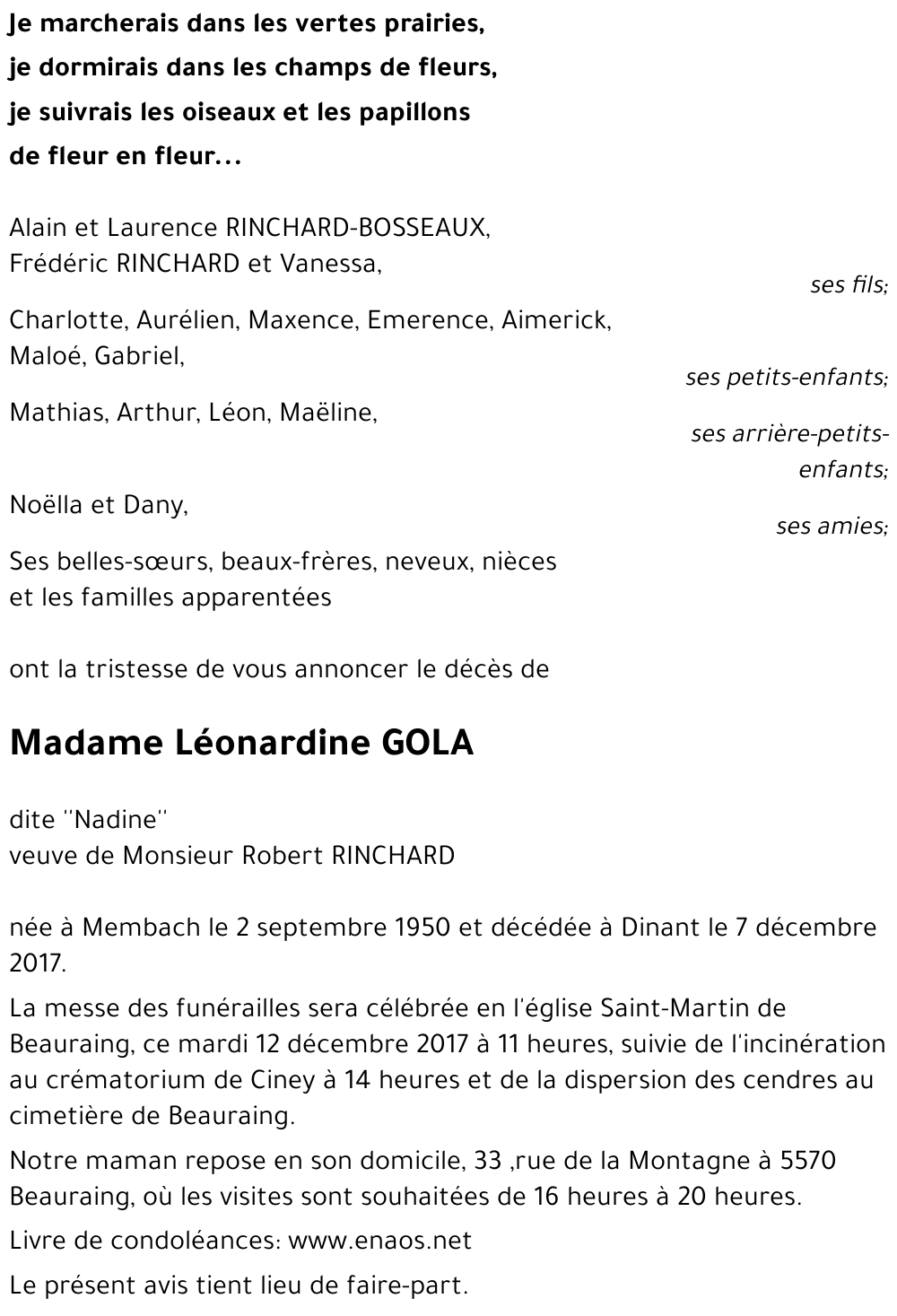 Léonardine GOLA