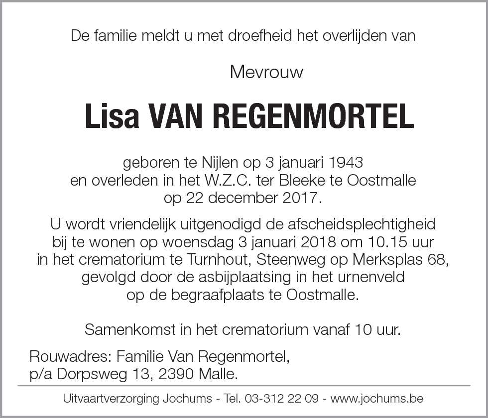 Lisa Van Regenmortel