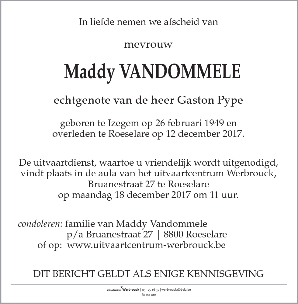 Maddy Vandommele