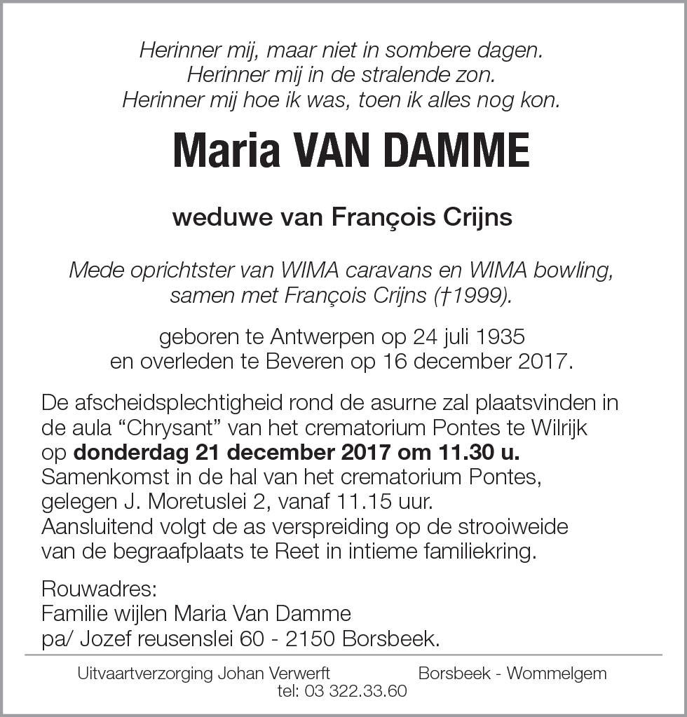 Maria Van Damme