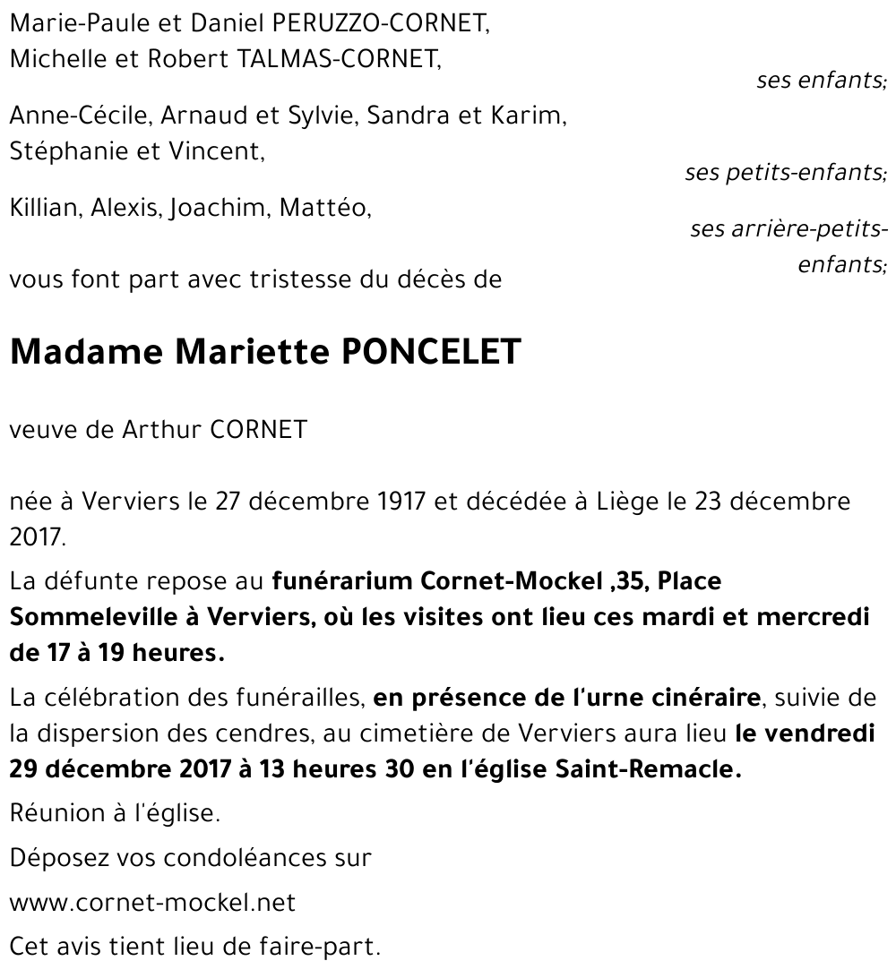 Mariette PONCELET