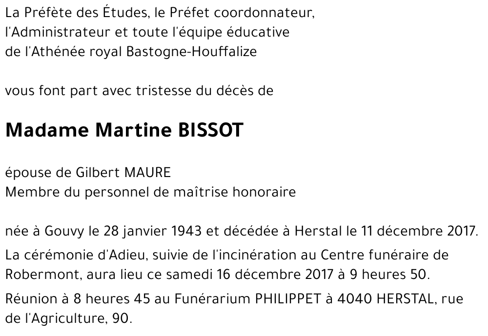 Martine BISSOT