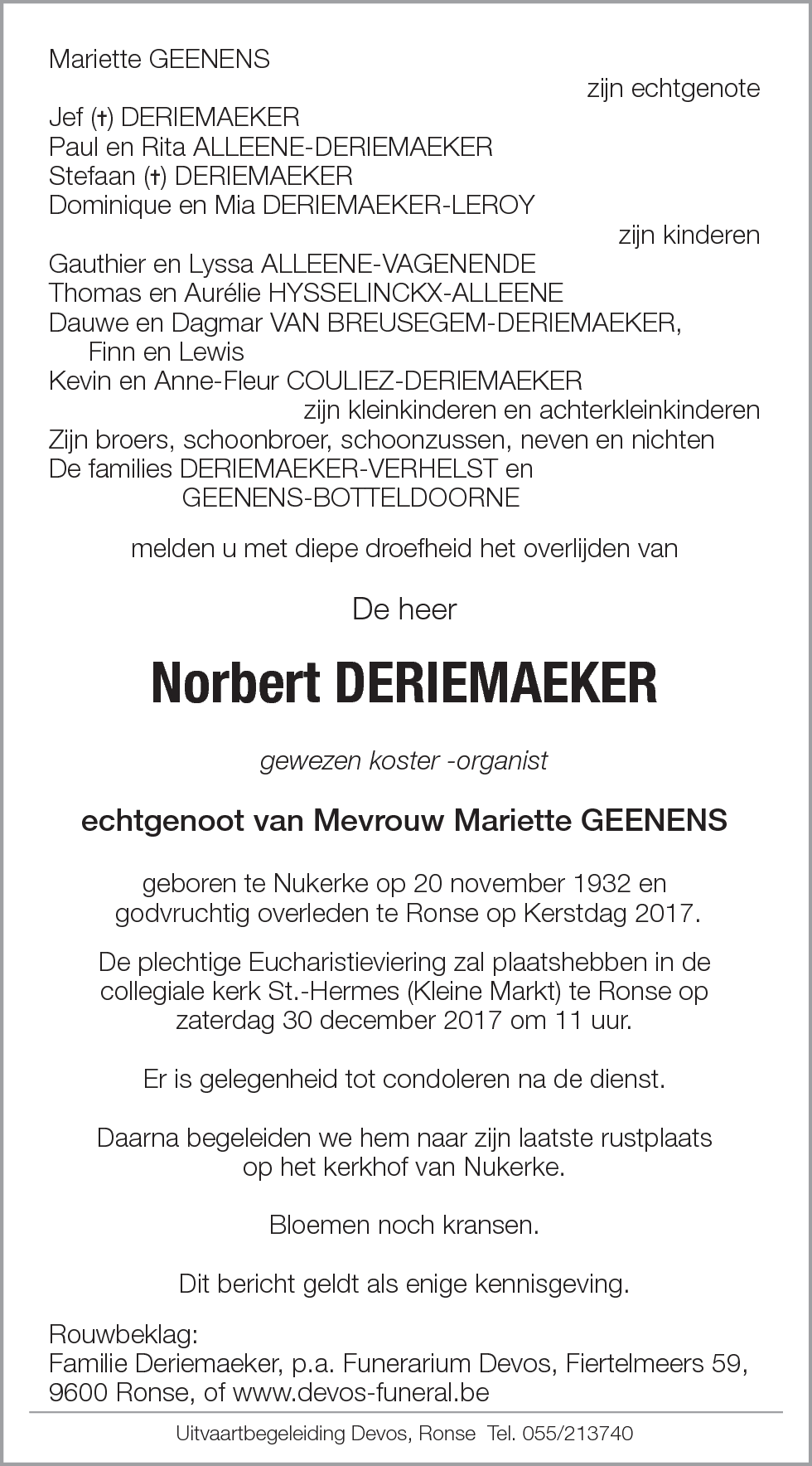 Norbert Deriemaeker