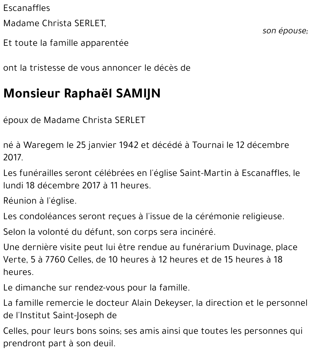 Raphaël SAMIJN