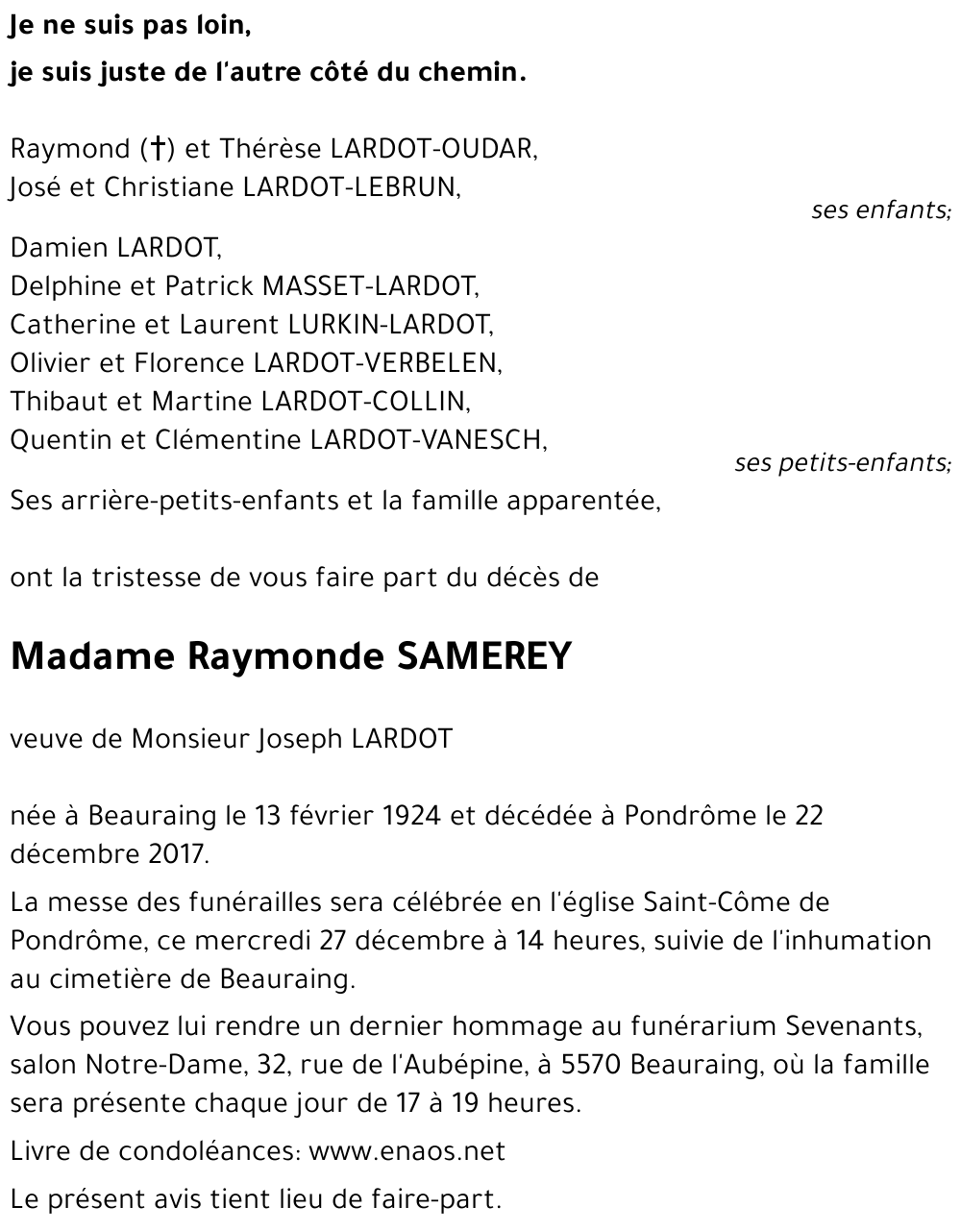 Raymonde SAMEREY