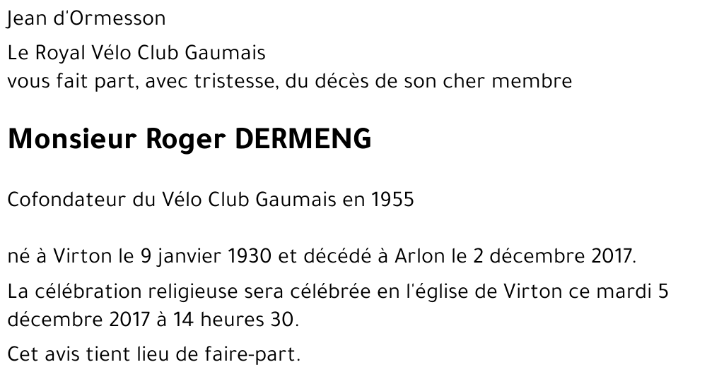 Roger DERMENG 