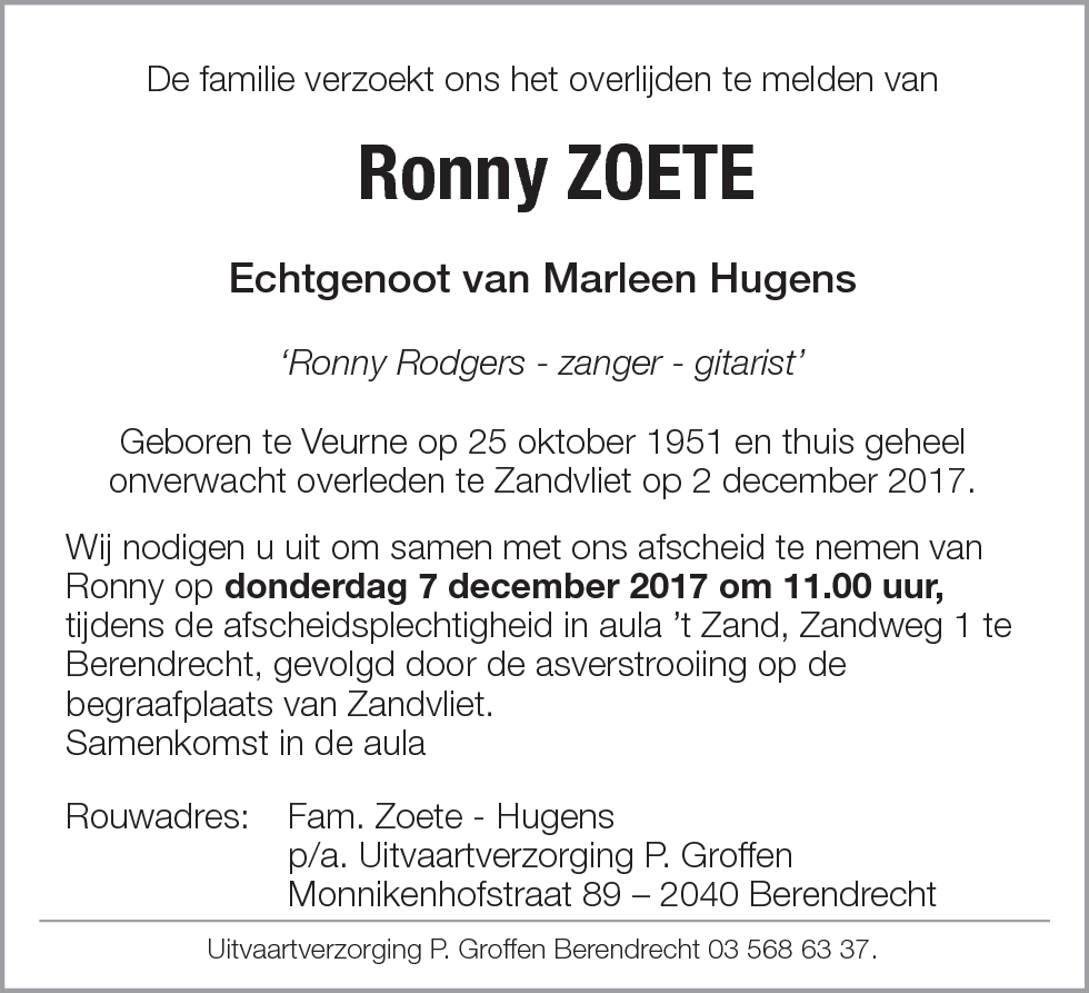 Ronny Zoete