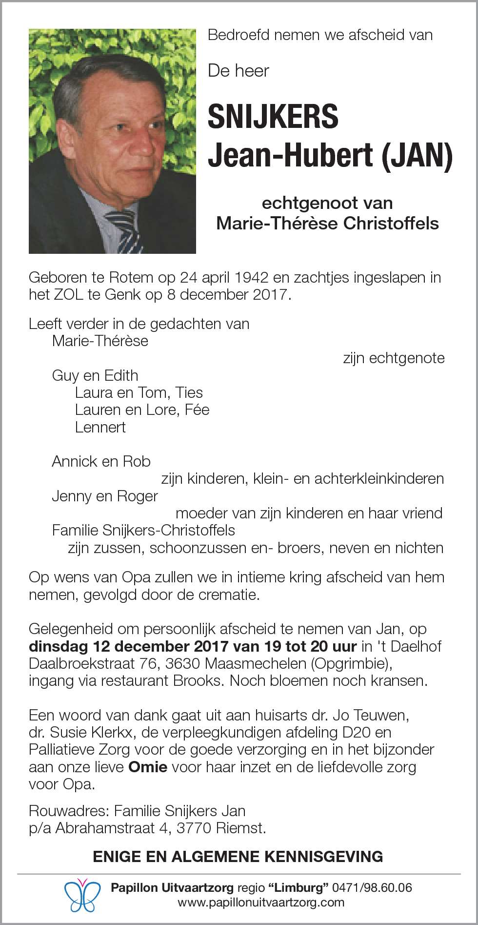 Snijkers Jean Hubert