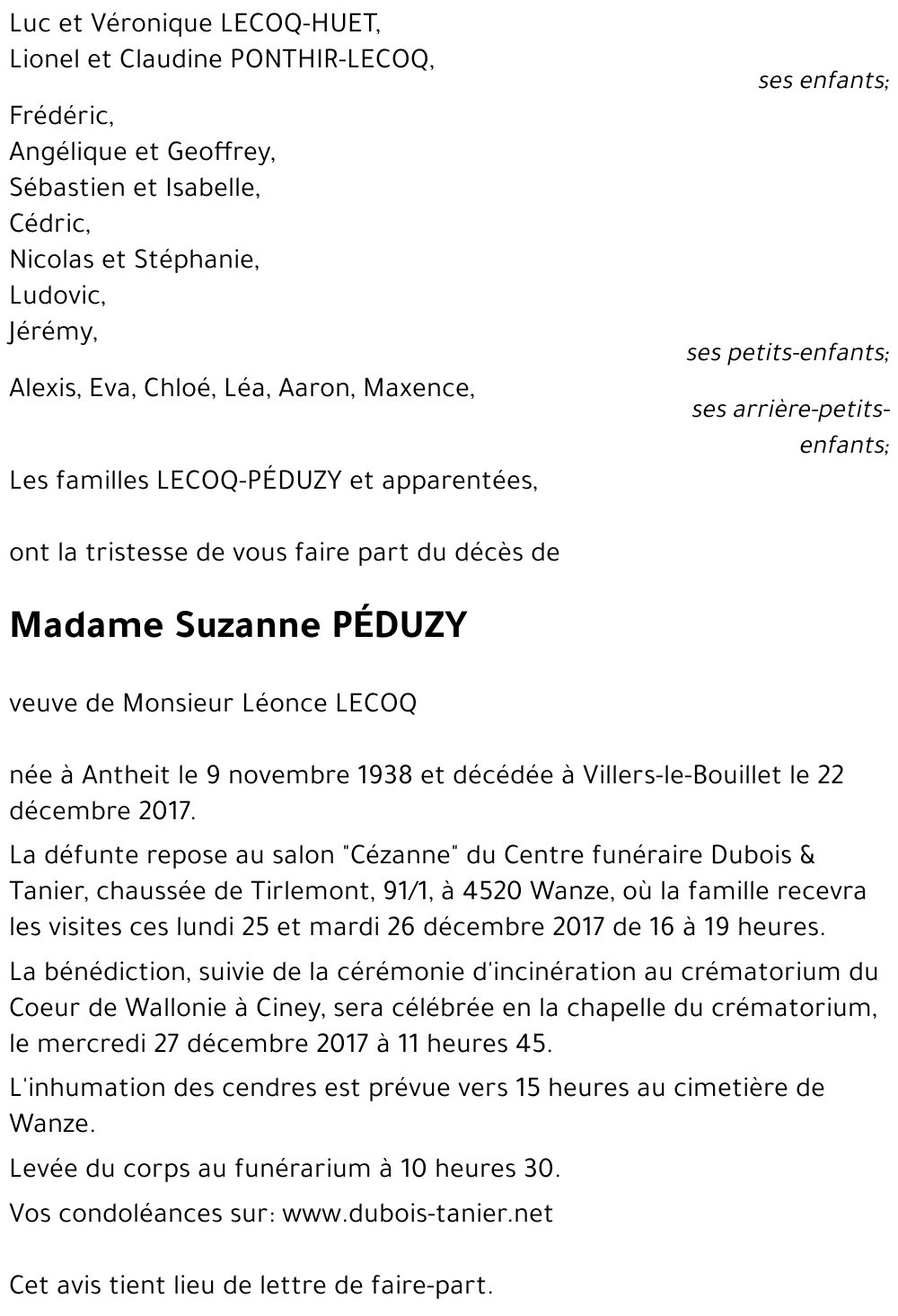 Suzanne PÉDUZY