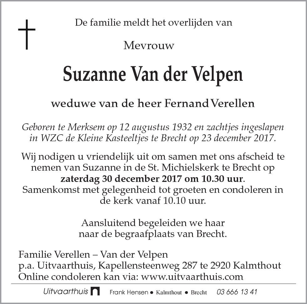 Suzanne Van der Velpen
