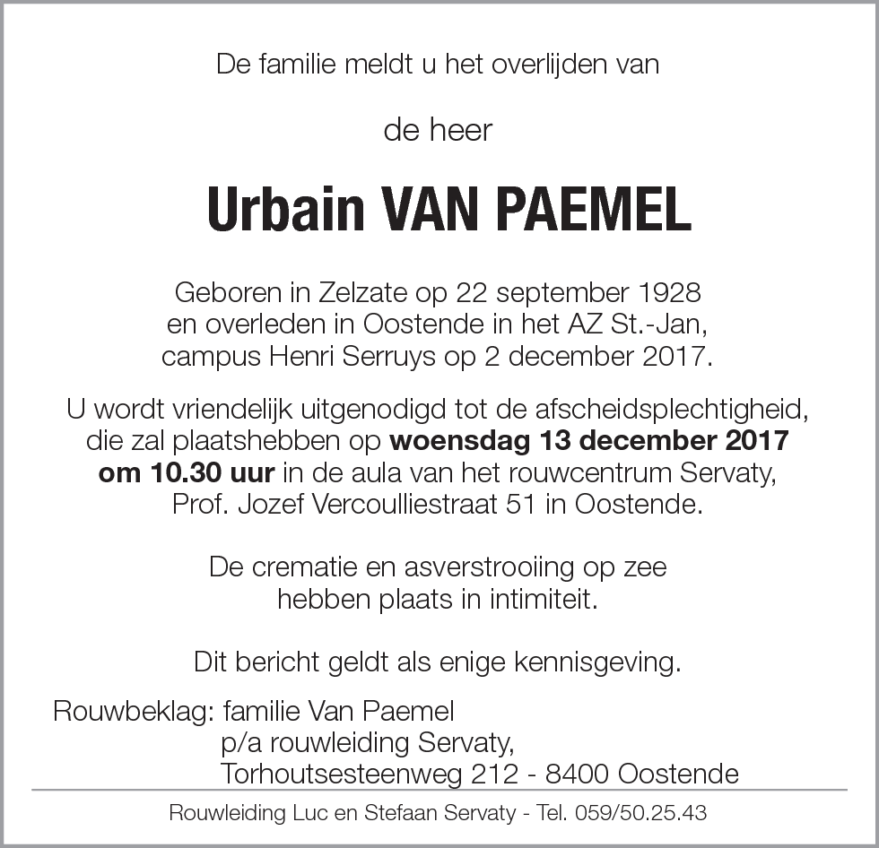 Urbain Van Paemel