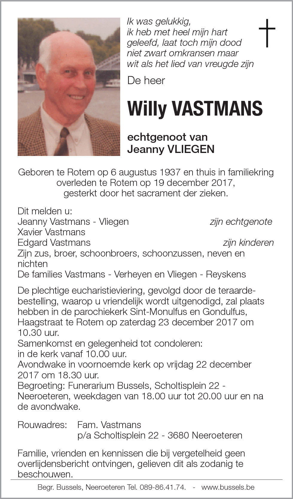 Willy VASTMANS