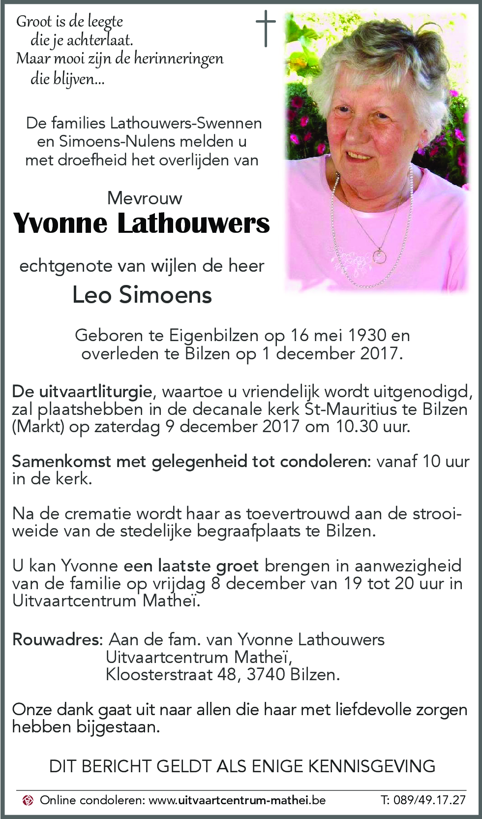 Yvonne LATHOUWERS
