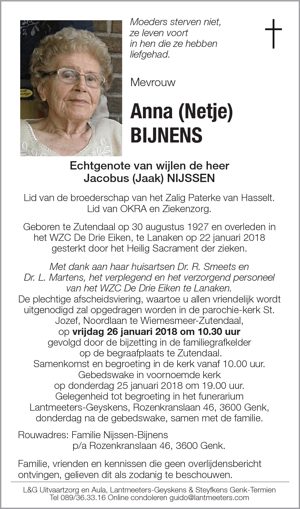 Anna (Netje) BIJNENS