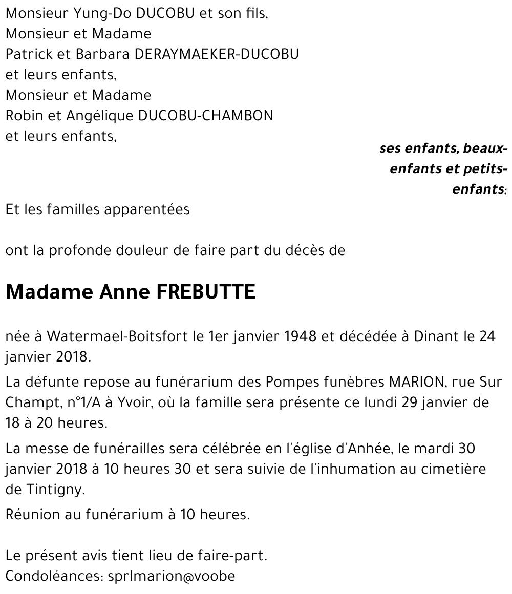 Anne FREBUTTE