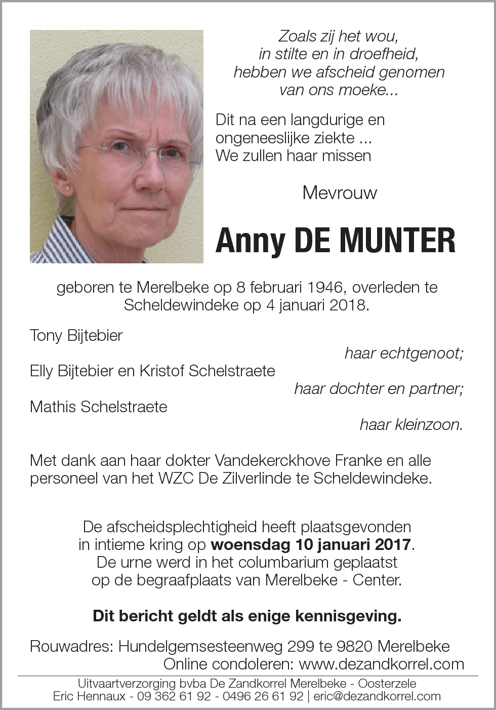 Anny De Munter