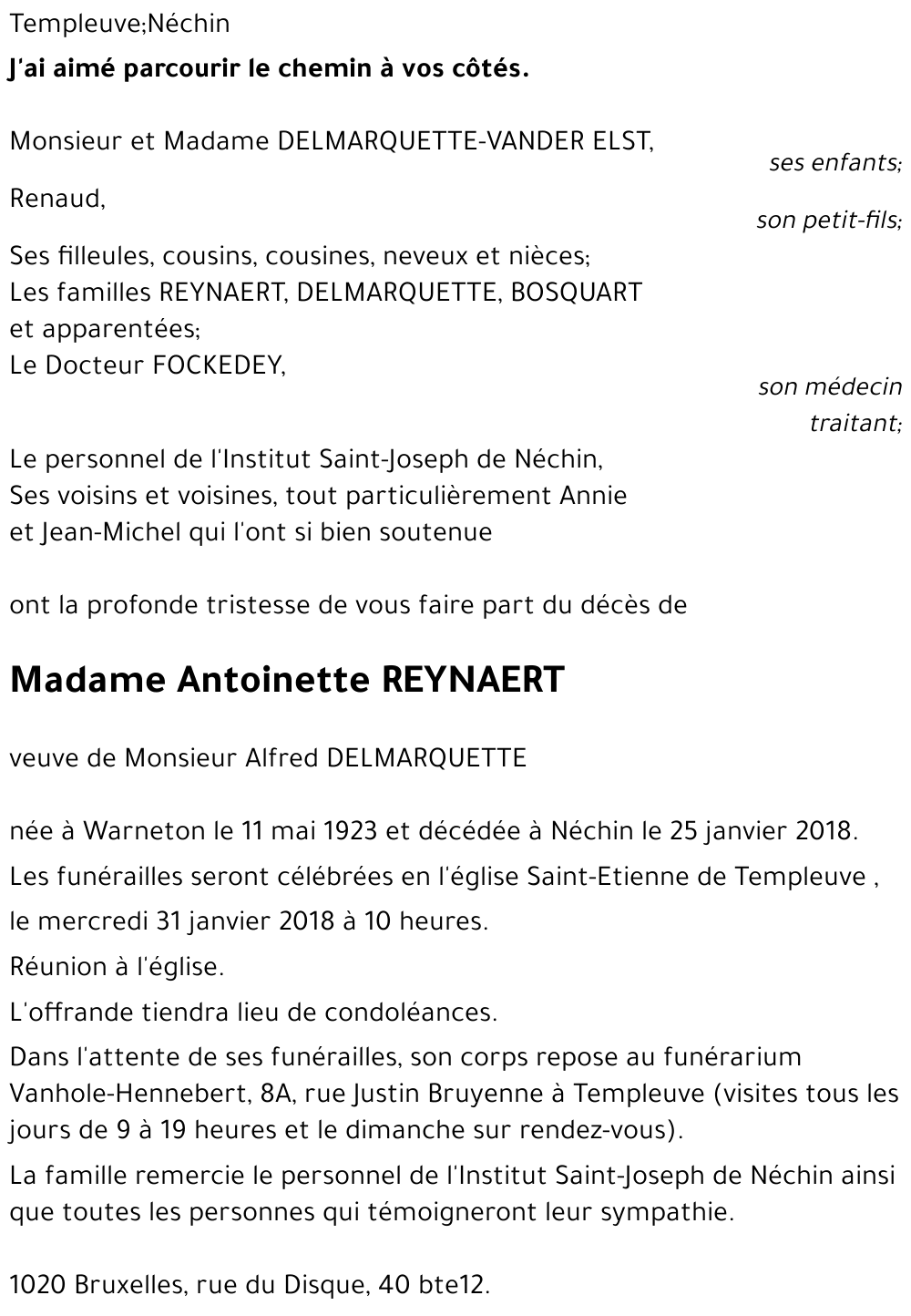 Antoinette REYNAERT