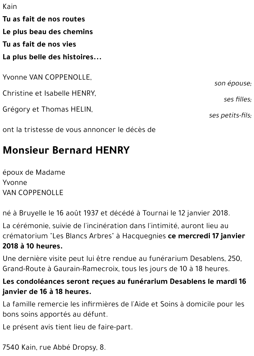 Bernard HENRY