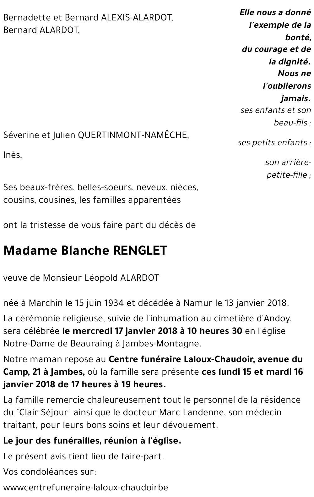 Blanche RENGLET