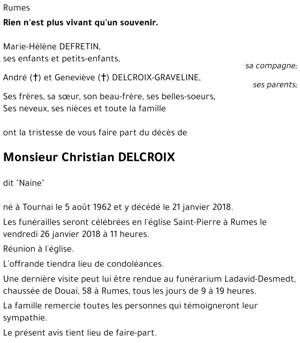 Christian DELCROIX