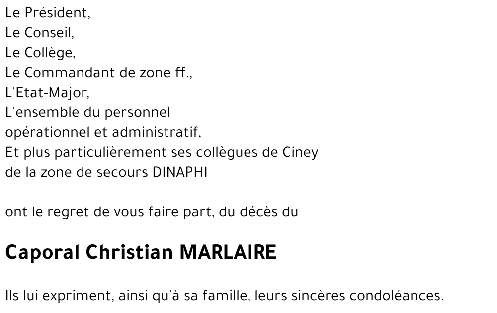 Christian MARLAIRE
