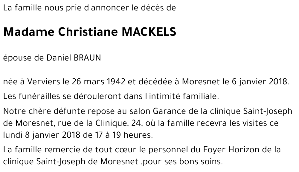 Christiane MACKELS