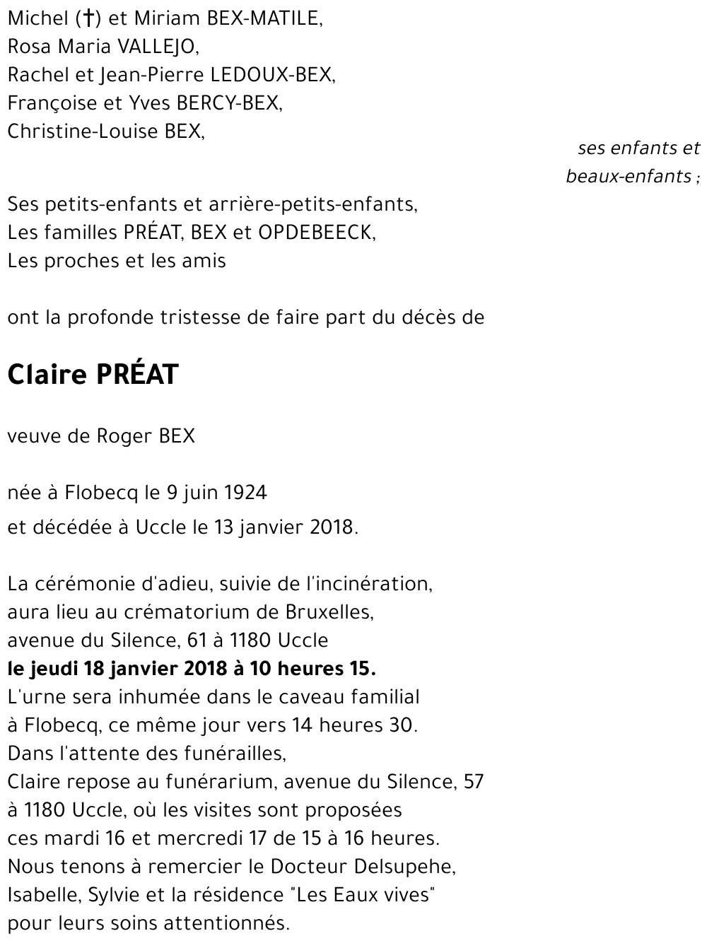 Claire PRéAT