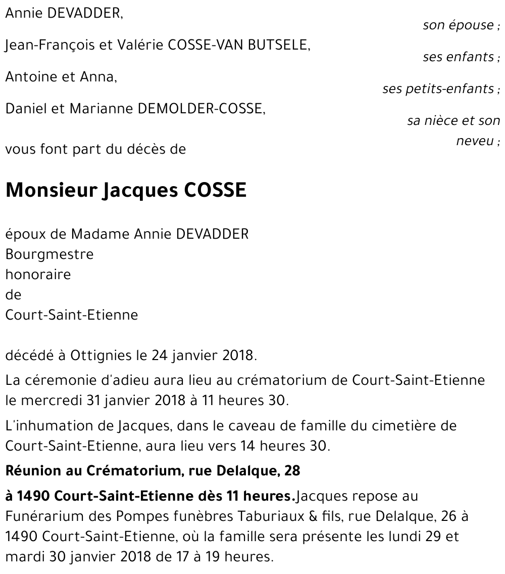 COSSE Jacques