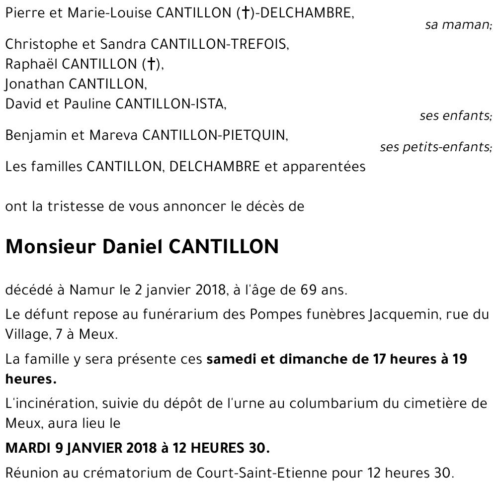 Daniel CANTILLON