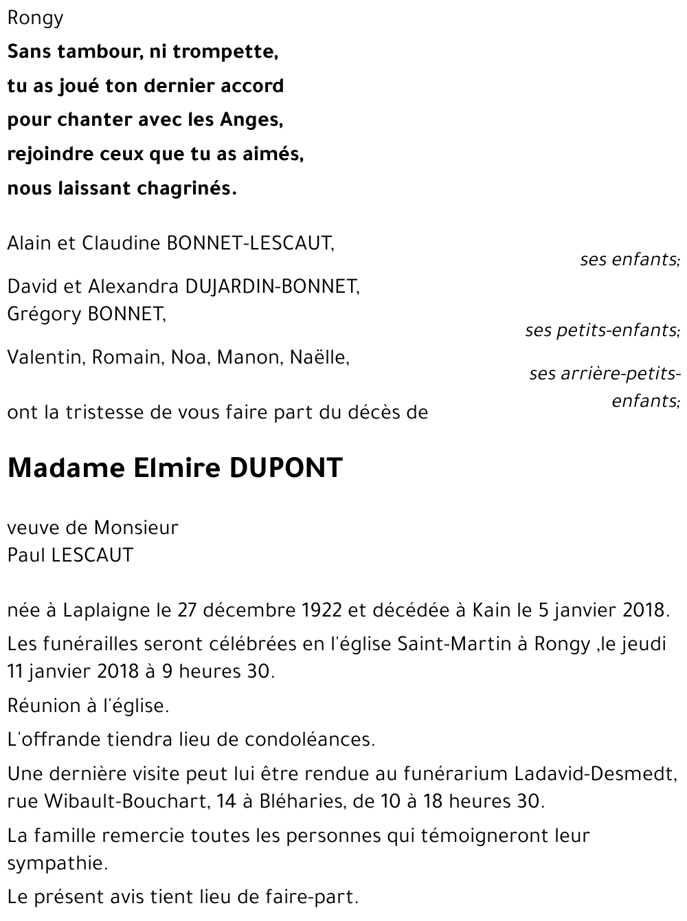 Elmire DUPONT