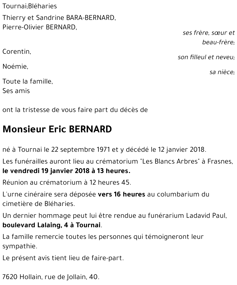 Eric BERNARD