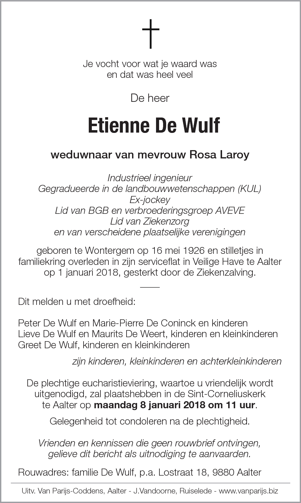 Etienne De Wulf (Dewulf)