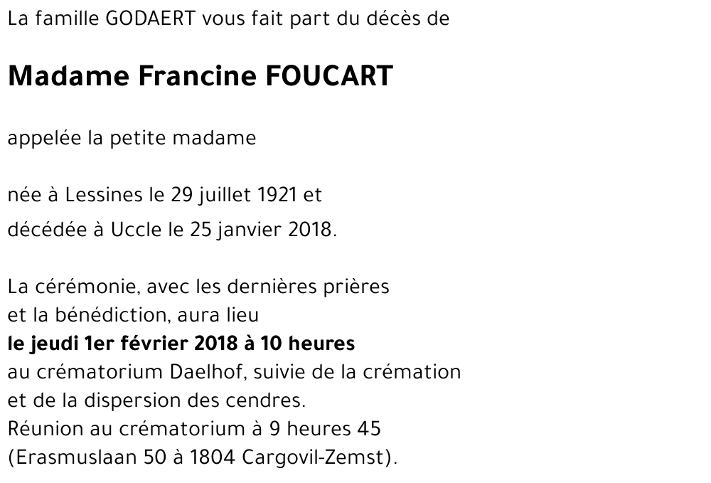 Francine FOUCART