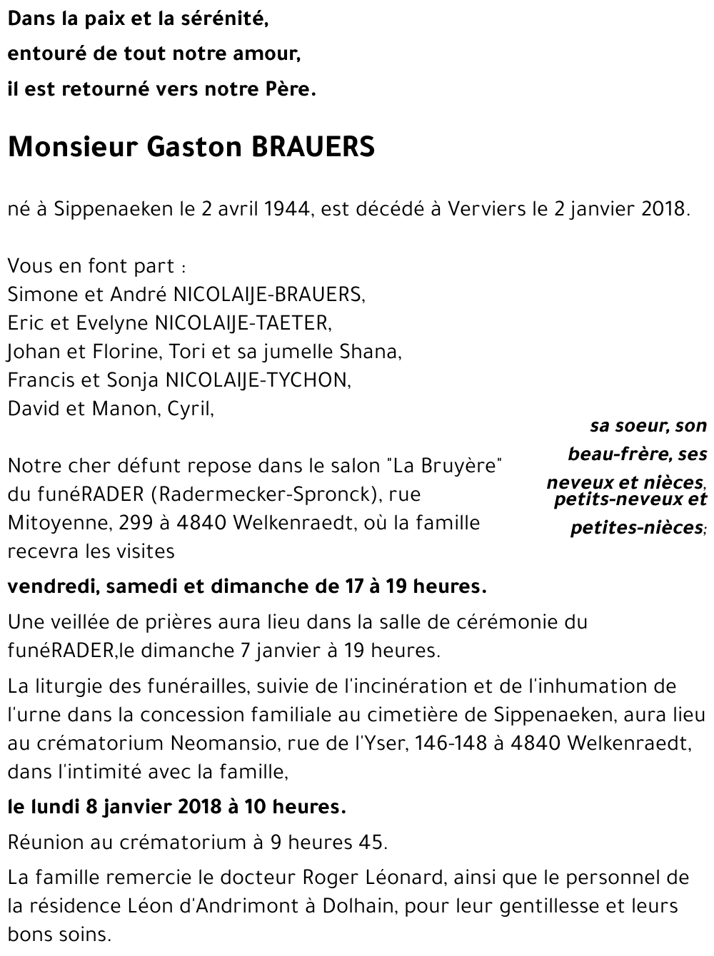 Gaston BRAUERS
