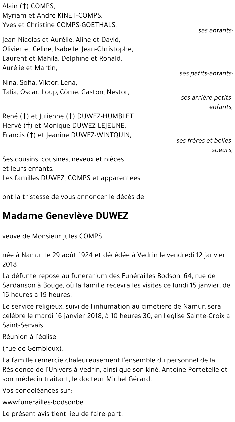 Geneviève DUWEZ
