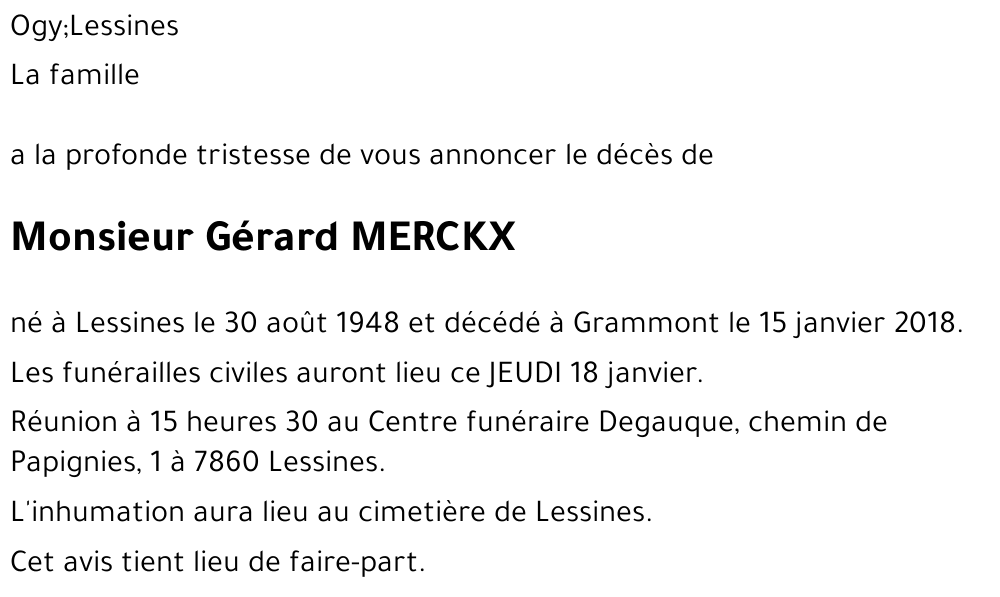 Gérard MERCKX