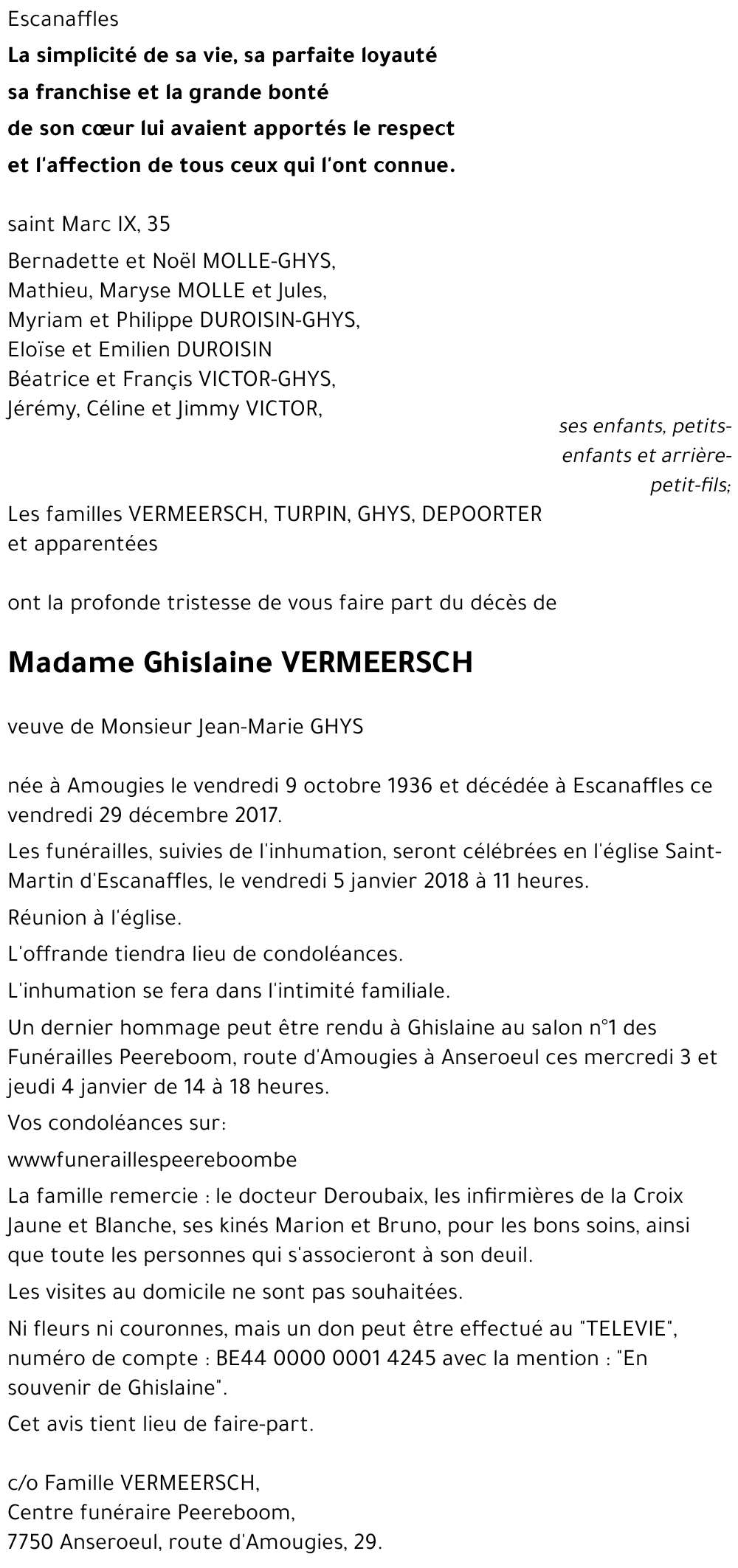 Ghislaine VERMEERSCH