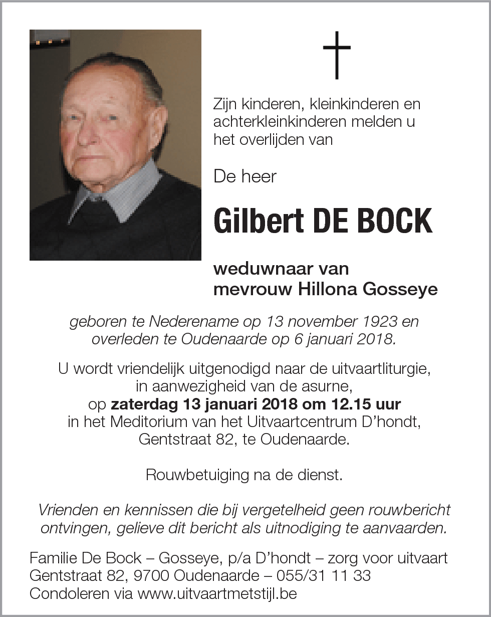 Gilbert De Bock