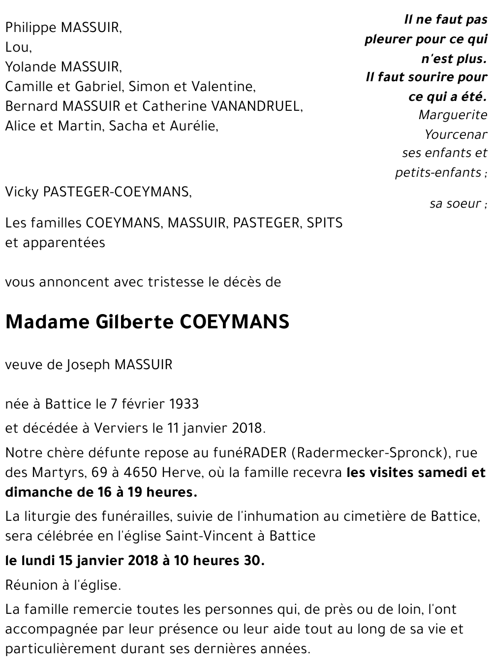 Gilberte COEYMANS