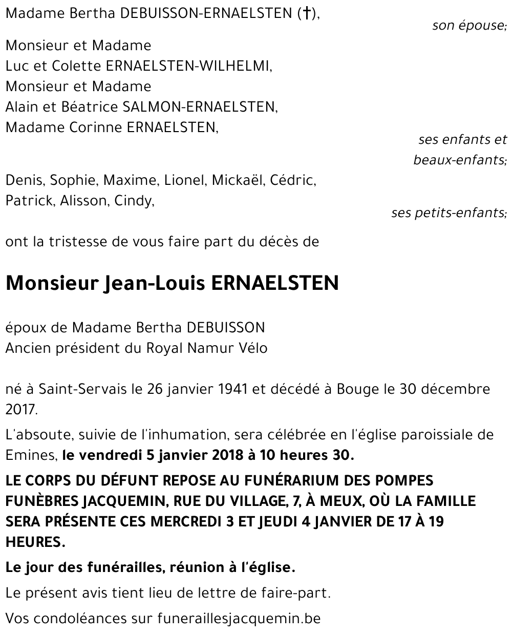 Jean-Louis ERNAELSTEN