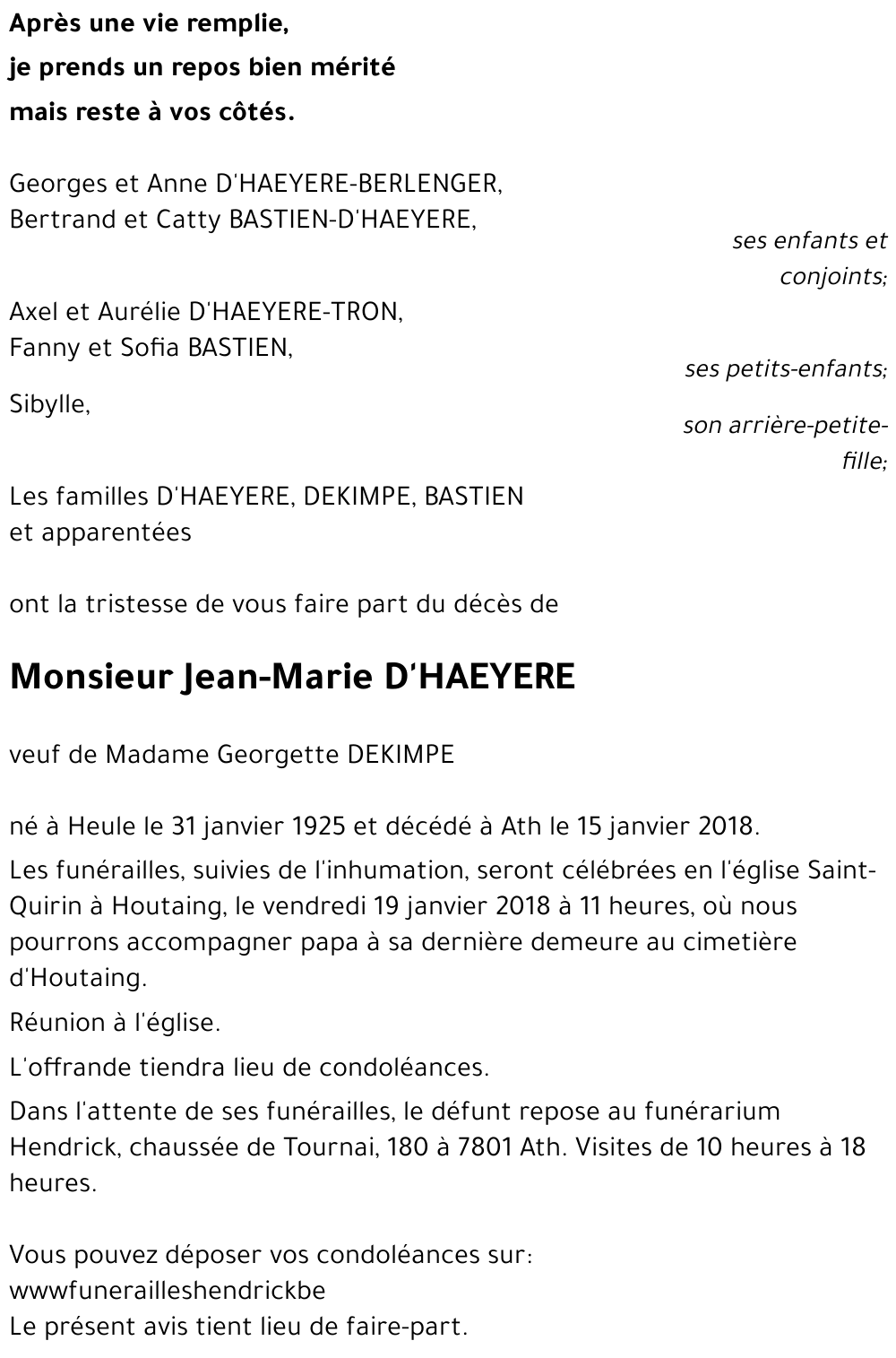 Jean-Marie D'HAEYERE