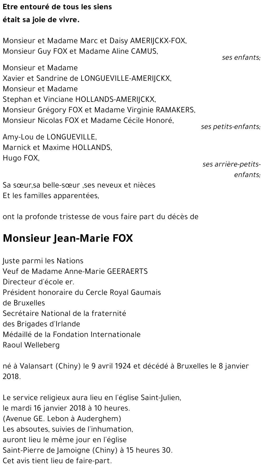Jean-Marie FOX
